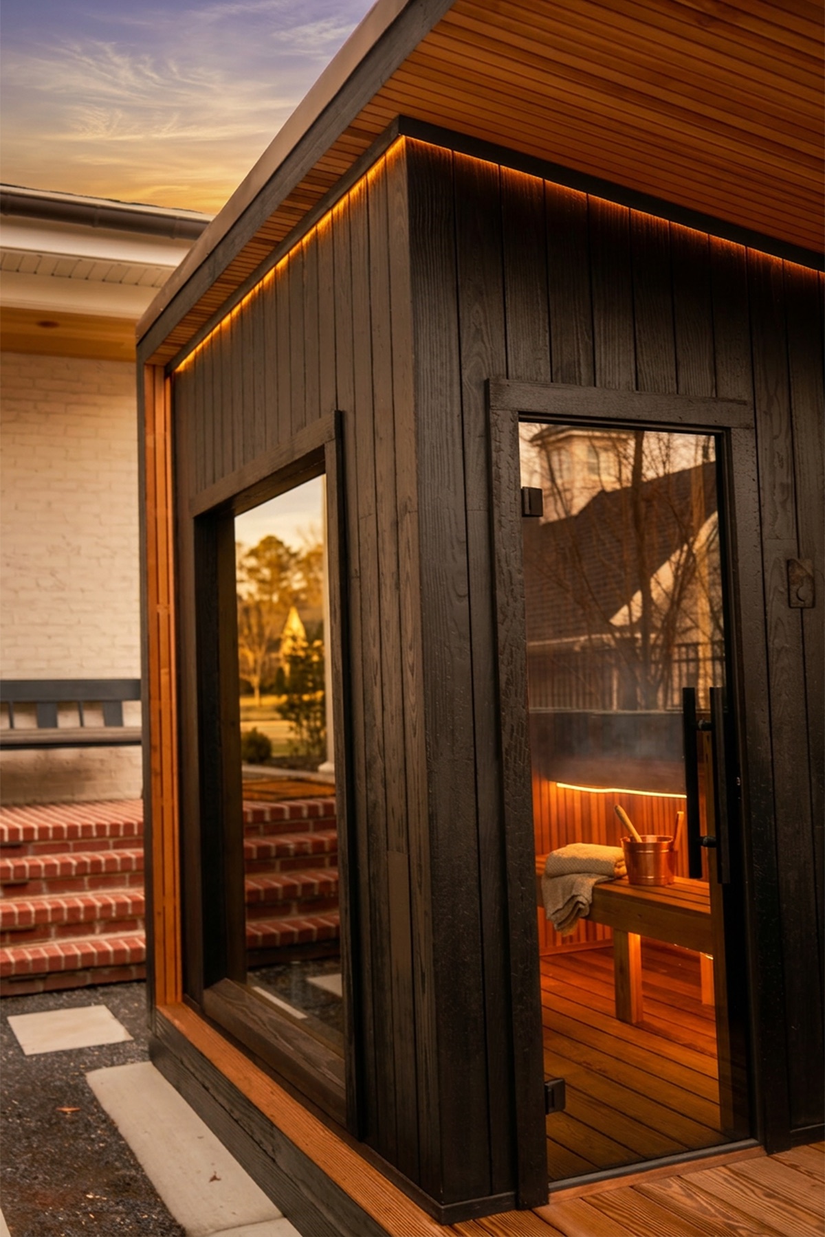 212 Designer, architectural communal sauna